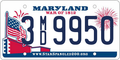 MD license plate 3MD9950