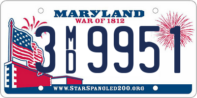 MD license plate 3MD9951