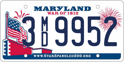 MD license plate 3MD9952