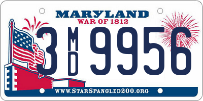 MD license plate 3MD9956