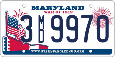 MD license plate 3MD9970