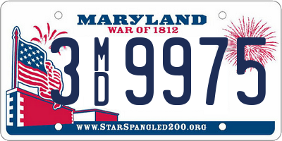 MD license plate 3MD9975