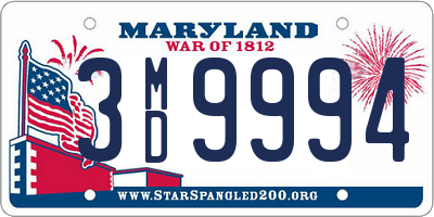 MD license plate 3MD9994