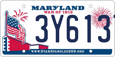 MD license plate 3Y6137