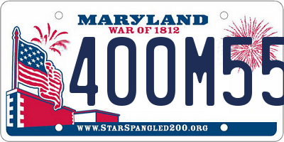 MD license plate 400M554