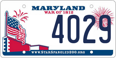 MD license plate 4029