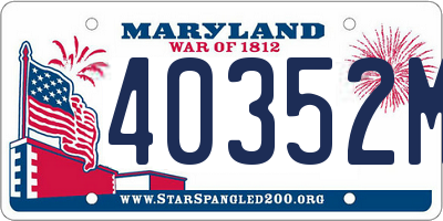 MD license plate 40352M4