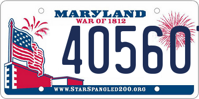 MD license plate 405607