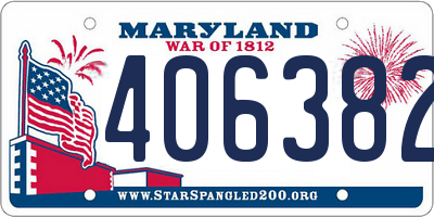 MD license plate 4063828