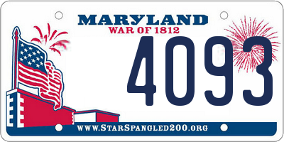 MD license plate 4093