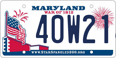 MD license plate 40W214