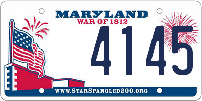 MD license plate 4145