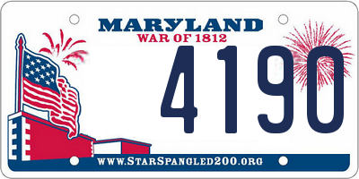 MD license plate 4190