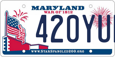 MD license plate 420YUK