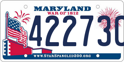 MD license plate 4227300