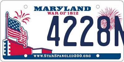 MD license plate 4228N