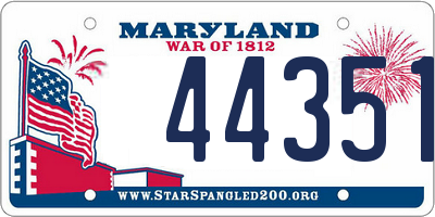 MD license plate 44351