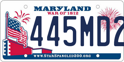 MD license plate 445MD23