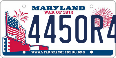 MD license plate 445OR42