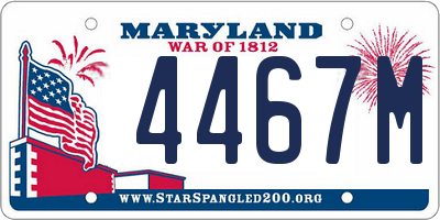 MD license plate 4467M1