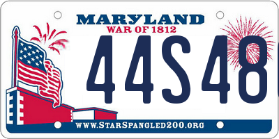 MD license plate 44S486