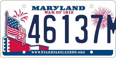 MD license plate 46137M3