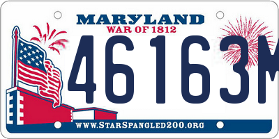 MD license plate 46163M8