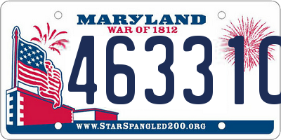 MD license plate 46331CA