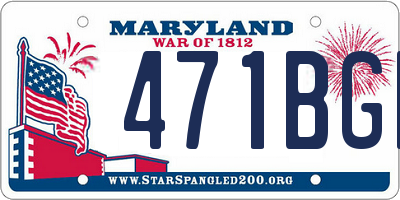 MD license plate 471BGK