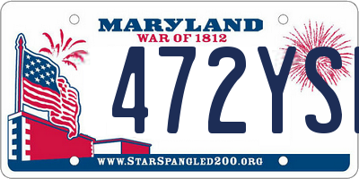 MD license plate 472YSB