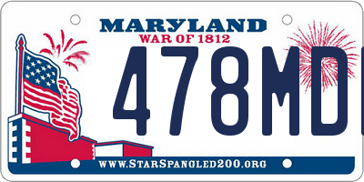 MD license plate 478MDN