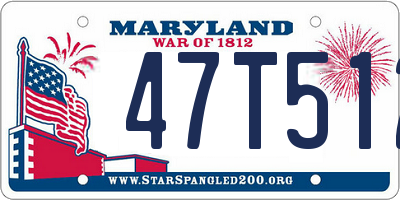 MD license plate 47T512