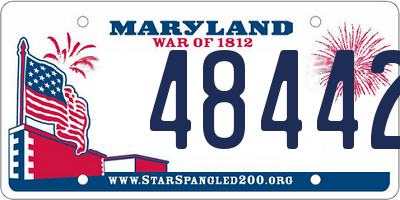 MD license plate 48442