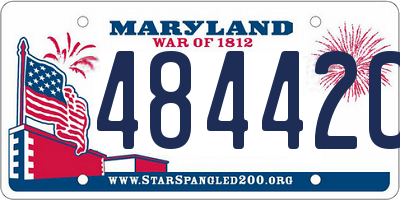 MD license plate 48442CJ