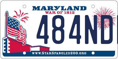 MD license plate 484NDK