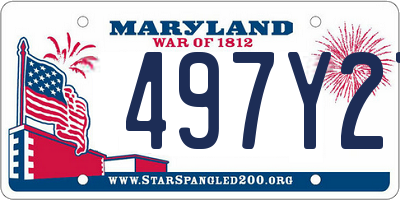 MD license plate 497Y27