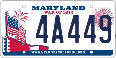 MD license plate 4A4494