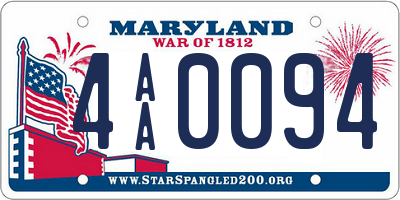 MD license plate 4AA0094