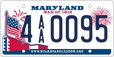 MD license plate 4AA0095