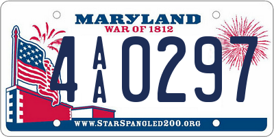 MD license plate 4AA0297