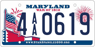 MD license plate 4AA0619