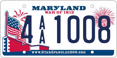 MD license plate 4AA1008
