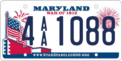 MD license plate 4AA1088