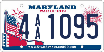 MD license plate 4AA1095
