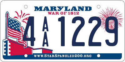 MD license plate 4AA1229