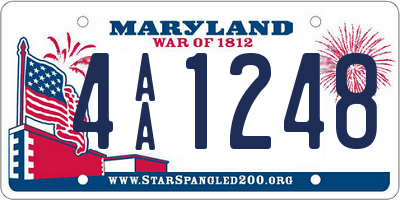 MD license plate 4AA1248