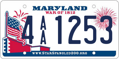 MD license plate 4AA1253