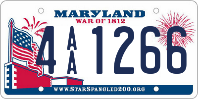 MD license plate 4AA1266