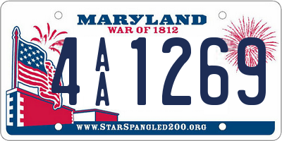 MD license plate 4AA1269