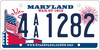 MD license plate 4AA1282